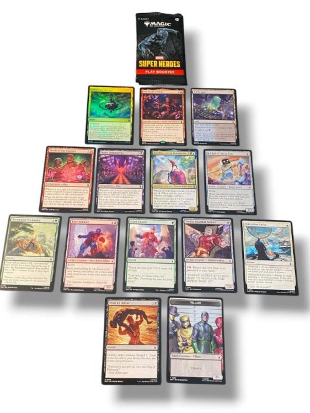 NEW - 13PC Magic the Gathering Marvel BLACK PANTHER Play Booster Pack - RIPPED